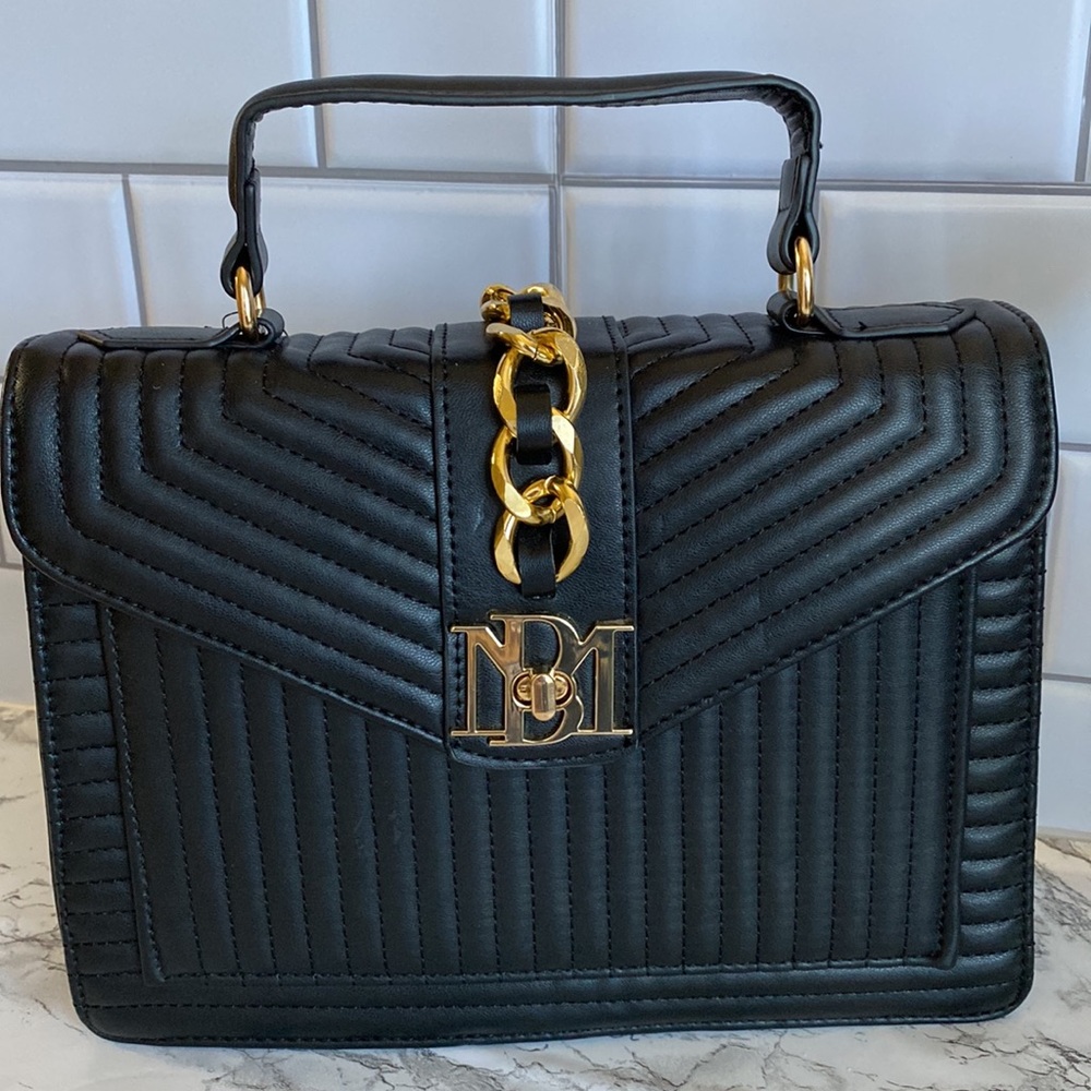 Badgley Mischka Black Crossbody/Top Handle Bag/Purse/Shoulder Bag